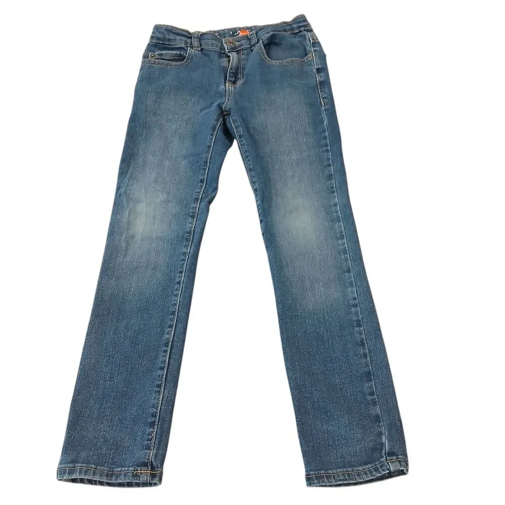 The Children's Place Blue Wash Adjustable Waiste Skinny Denim Jeans-Size 8